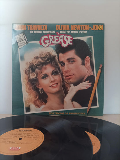 Lp Vinil Nos tempos da brilhantina Grease Duplo com encarte