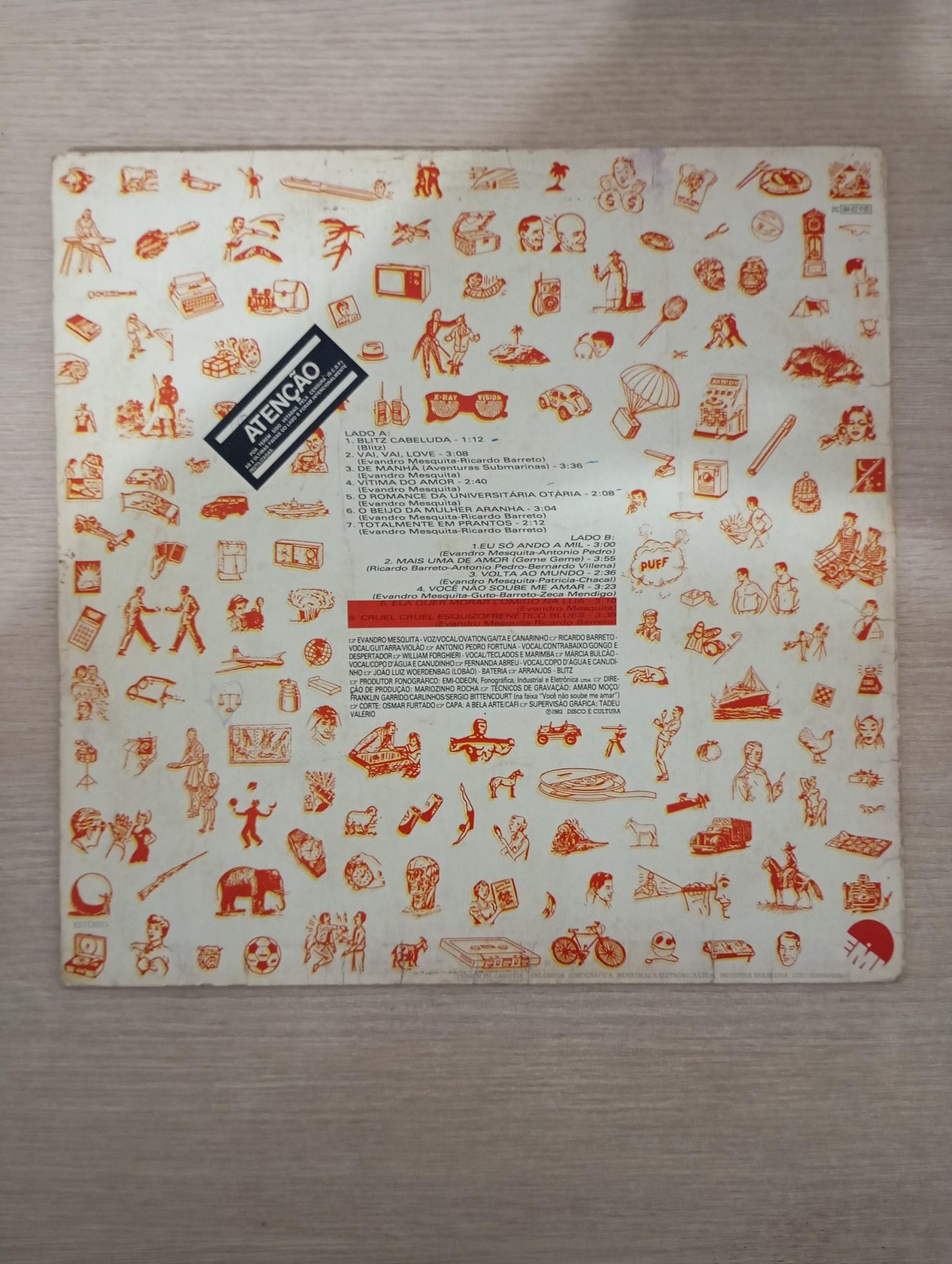 Lp Vinil Blitz As Aventuras Da Blitz Com Encarte