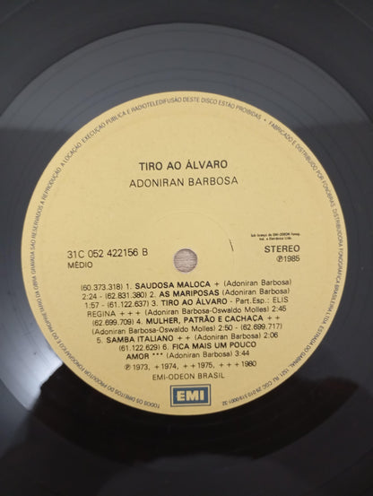 Lp Vinil Adoniran Barbosa Tiro Ao Álvaro, Leia