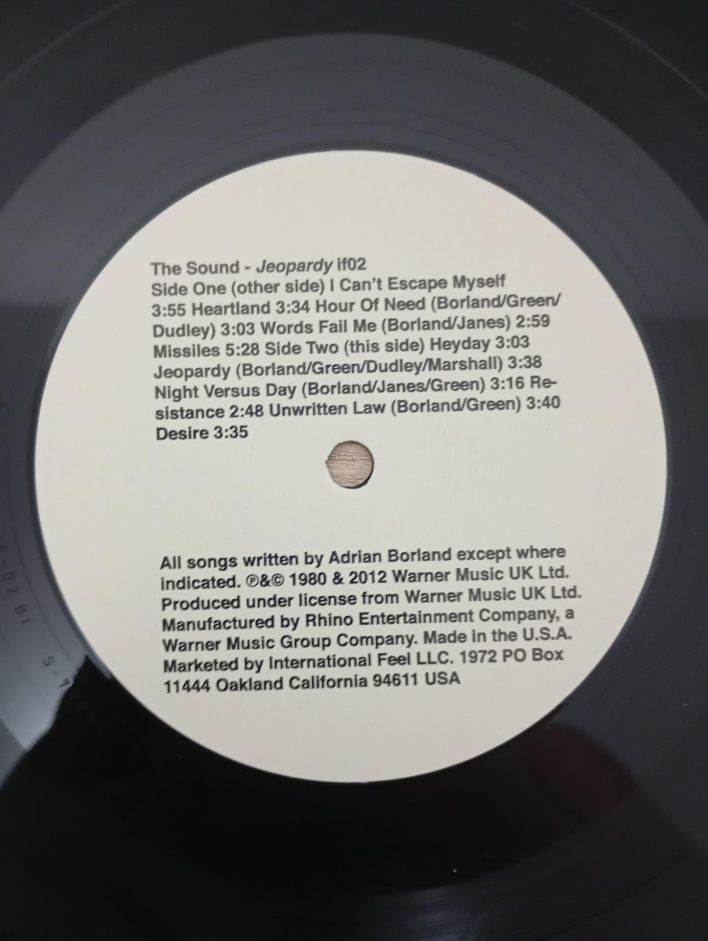 Lp Vinil The Sound Jeopardy 2012 USA Importado