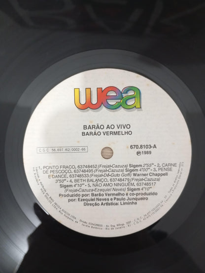 Lp Vinil Barão Vermelho Barão Ao Vivo Capa Dupla