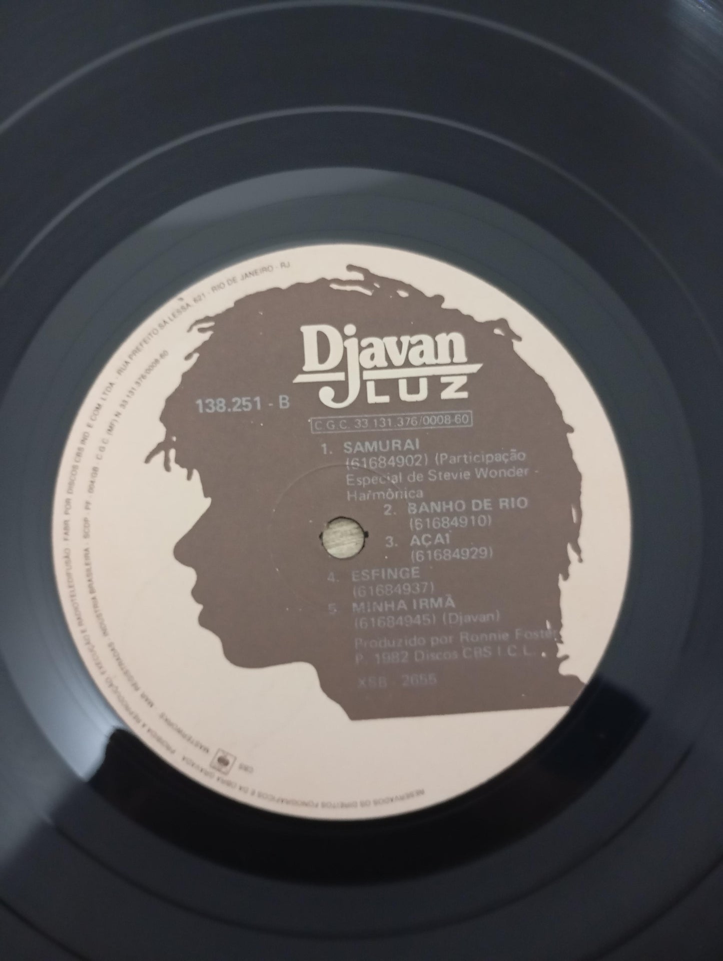 Lp Vinil Djavan Luz Com Encarte
