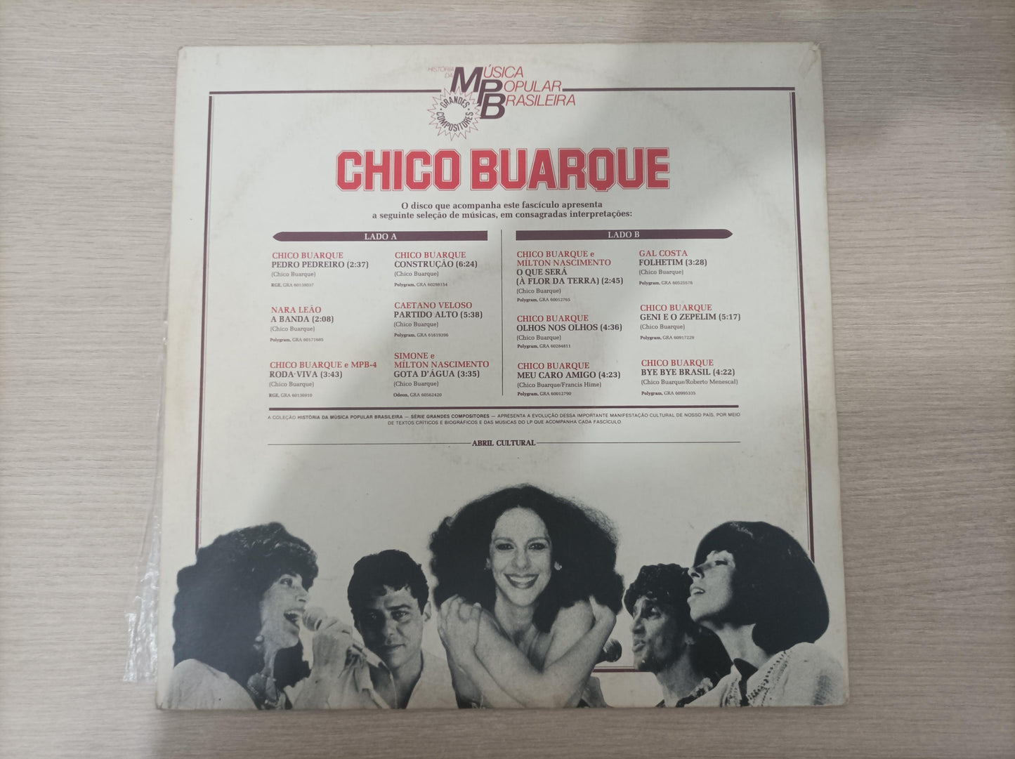 Disco Vinil História MPB Chico Buarque Capa Dupla C/ Encarte