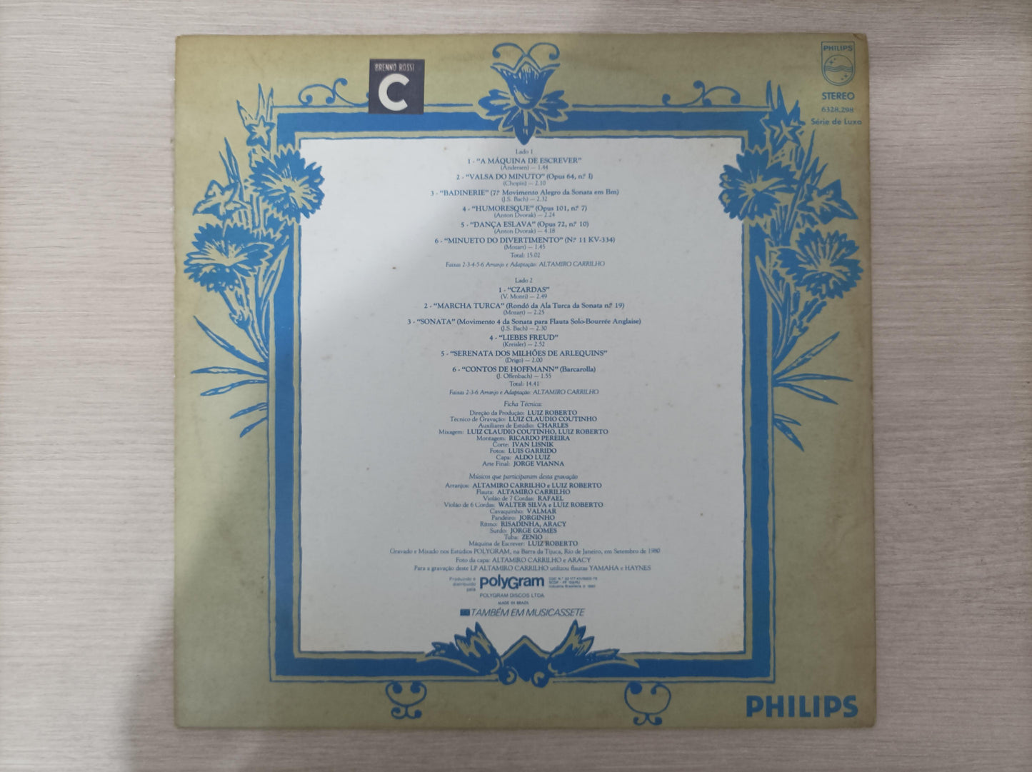 Lp Vinil Altamiro Carrilho Clássicos Em Choro Vol. 2