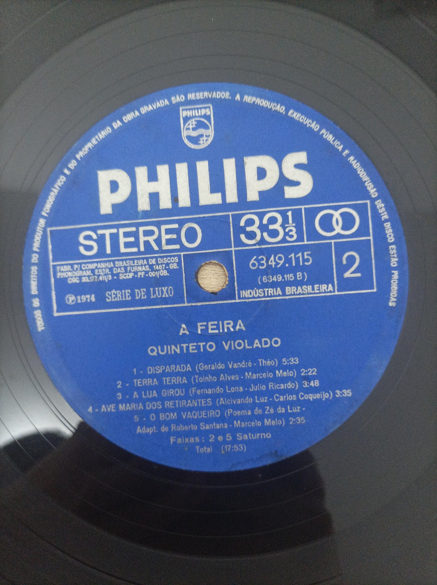 Lp Vinil Quinteto Violado 1972