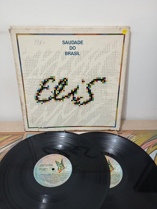Lp Vinil Box Elis Regina Saudade do Brasil Duplo C Encartes