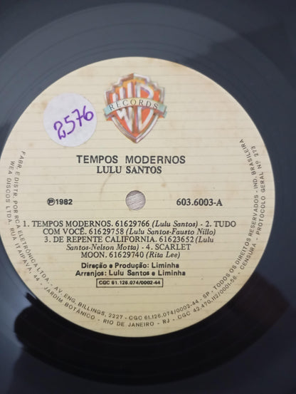Disco Vinil Tempos Modernos Lulu Santos Com Encarte A