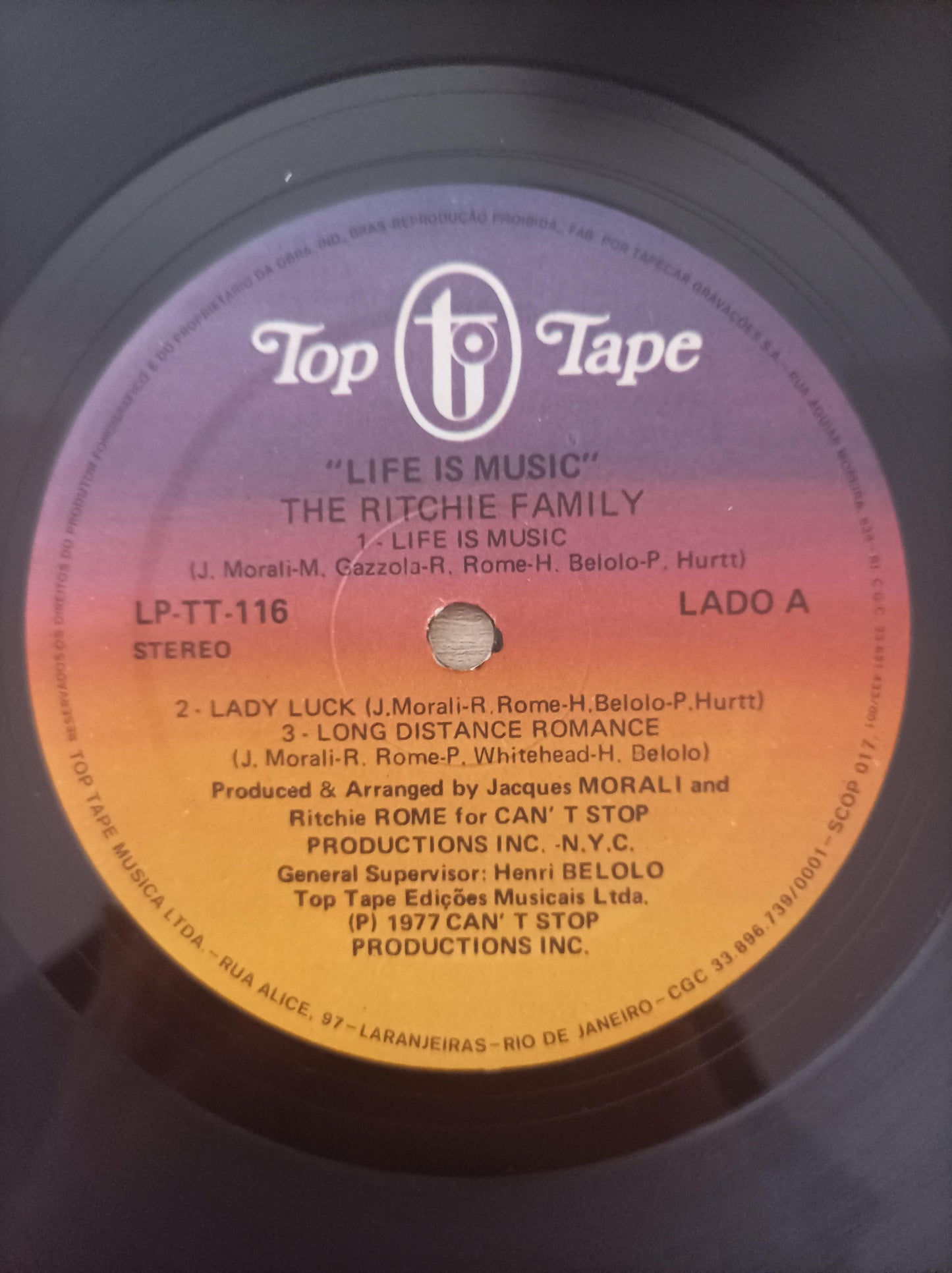 Lp Vinil The Ritchie Family Life Is Music Capa Dupla