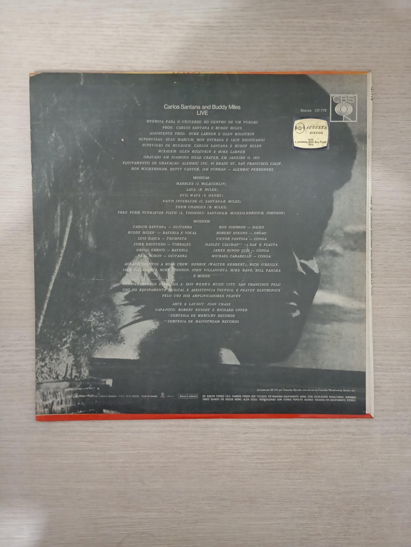 Lp Vinil Carlos Santana and Buddy Miles Live!