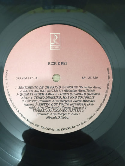 Lp Vinil Rick & Rei 1987