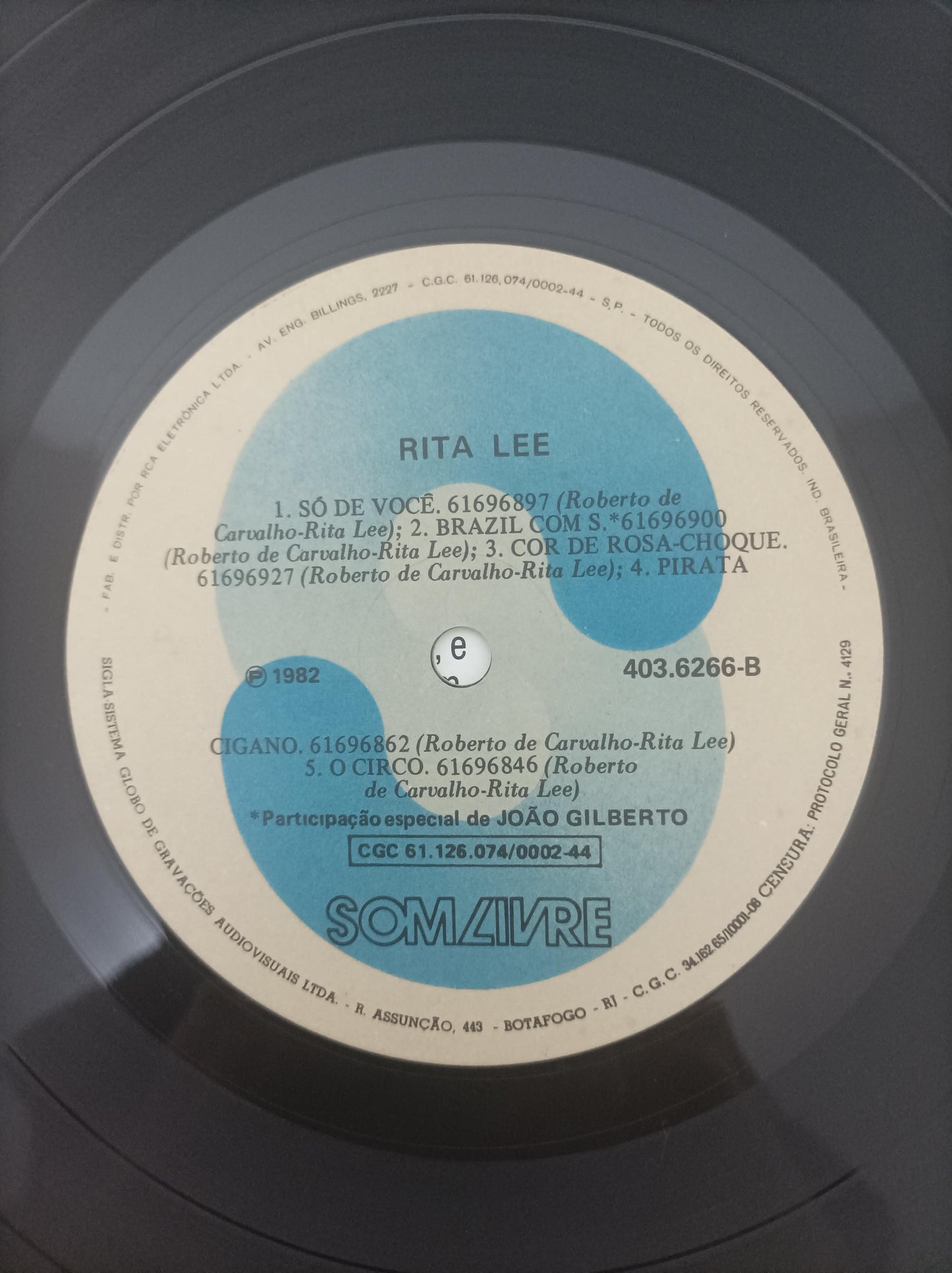 Disco Vinil Roberto de Carvalho Rita Lee Com Encarte A