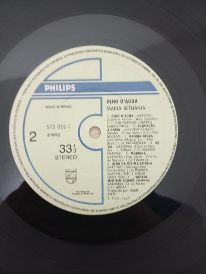 Lp Vinil Maria Bethânia Olho D'Água Com Encarte