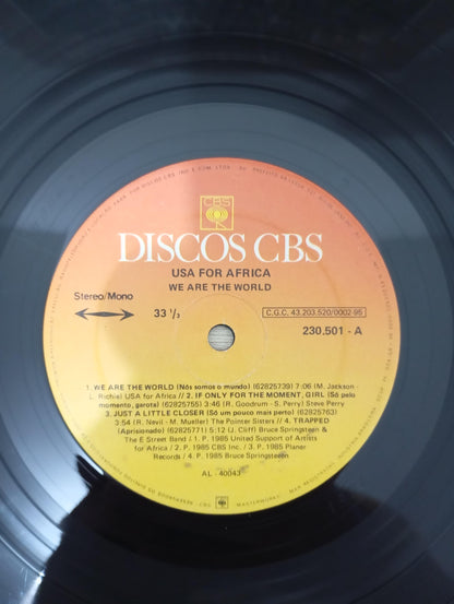 Lp Vinil USA For Africa We Are The World Capa Dupla