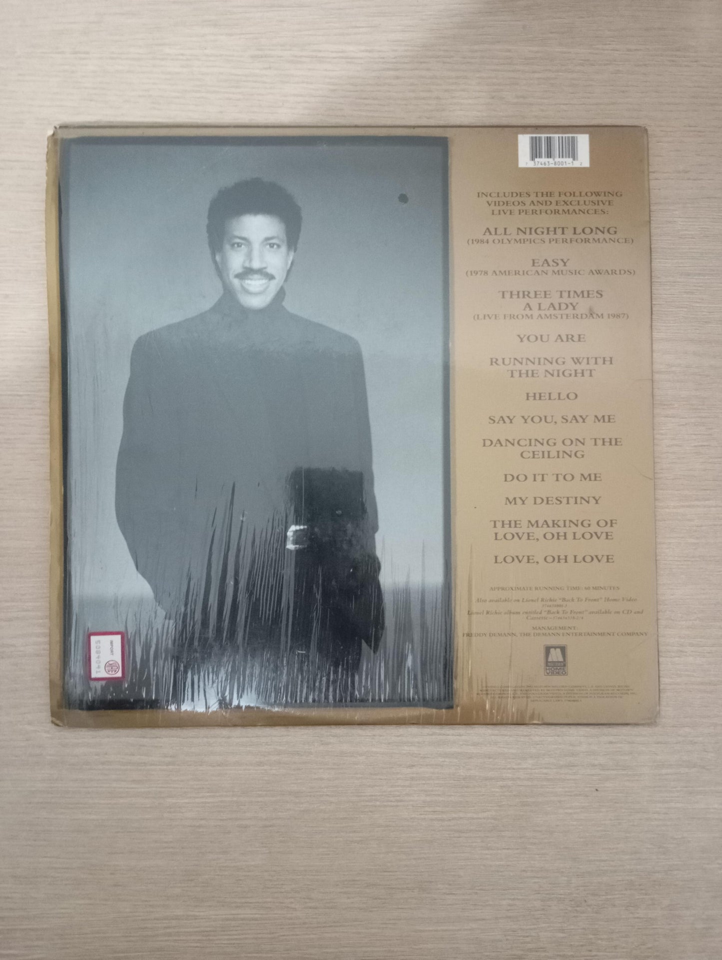 LD LaserDisc Lionel Richie Back To Front Importado