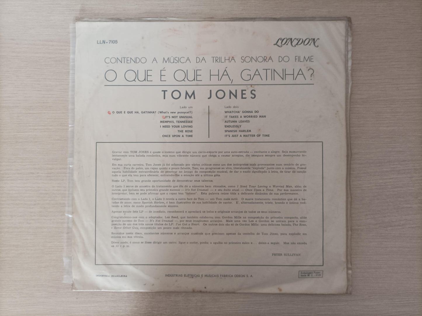 Lp Vinil Tom Jones O que é que há, Gatinha?