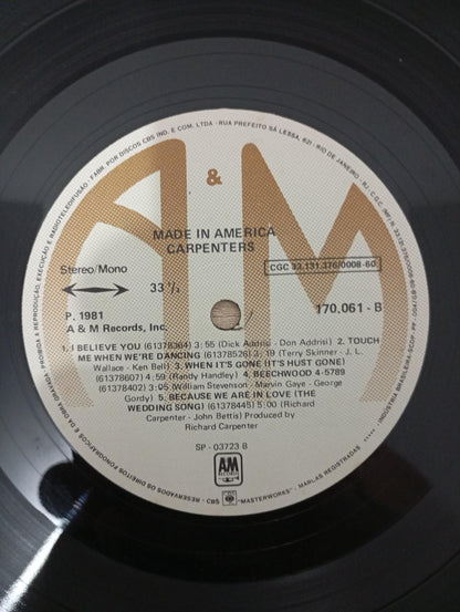 Lp Vinil Carpenters Made In America
