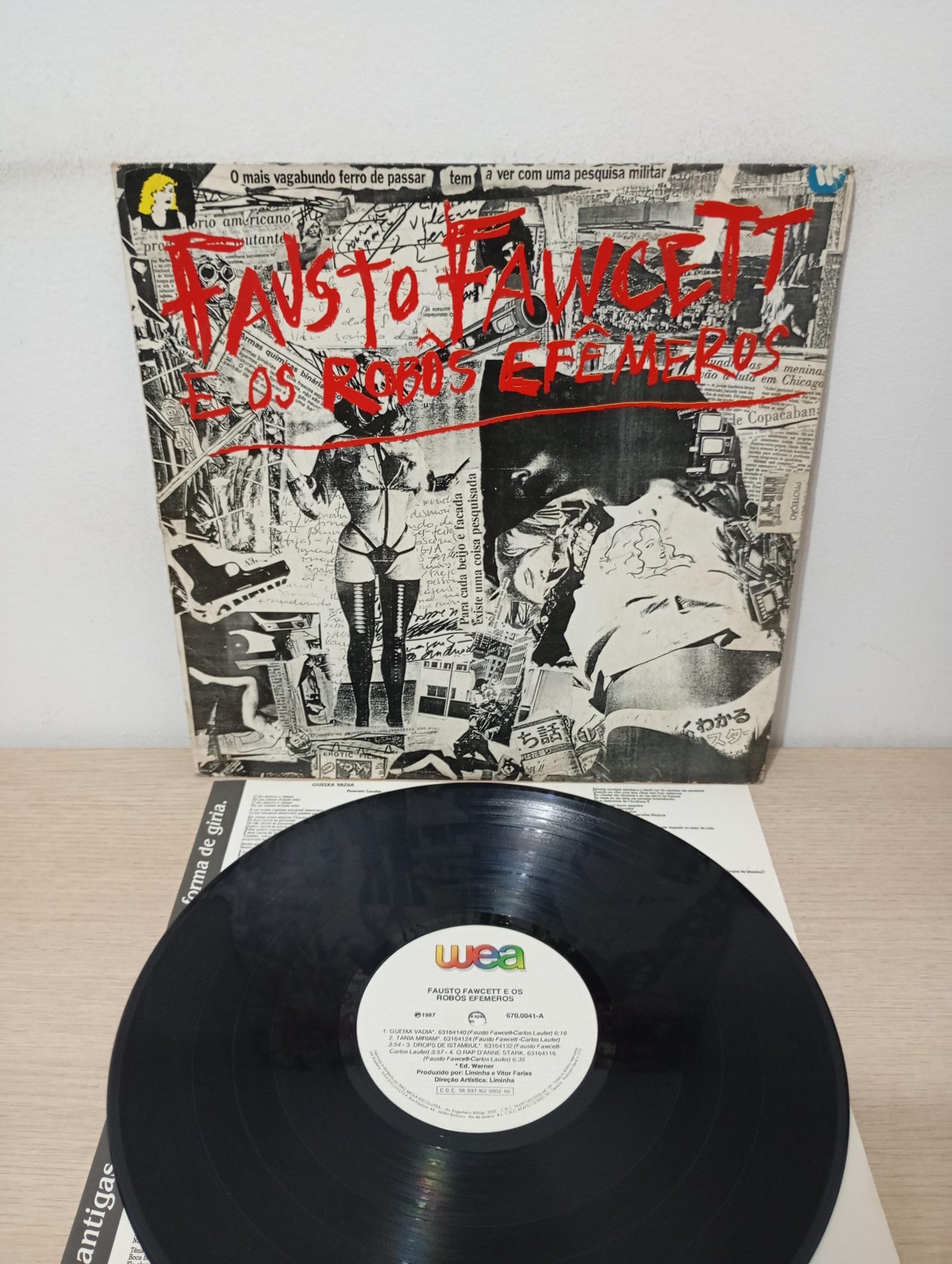 Lp Vinil Fausto Fawcett E Os Robôs Efêmeros 1987 Com Encarte