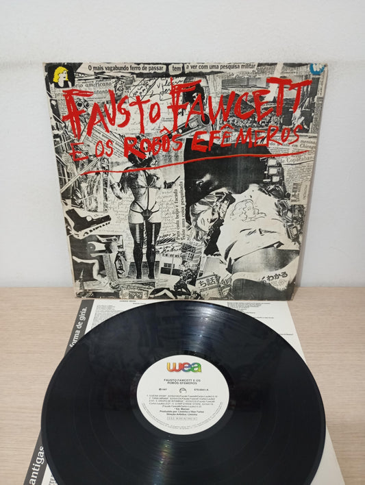 Lp Vinil Fausto Fawcett E Os Robôs Efêmeros 1987 Com Encarte