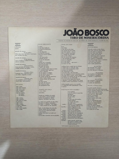 Disco Vinil Tiro De Misericórdia João Bosco Com Encarte A