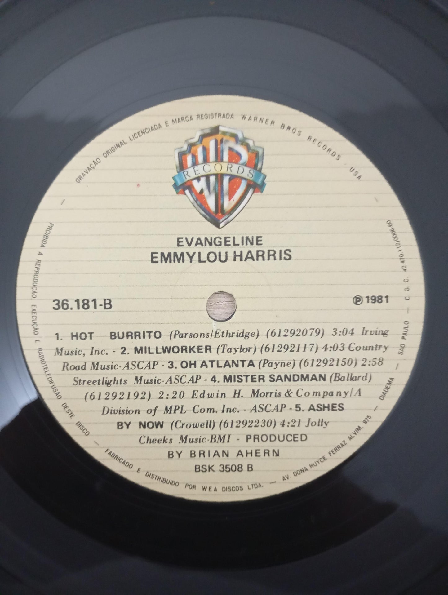Lp Vinil Emmylou Harris Evangeline Com Encarte