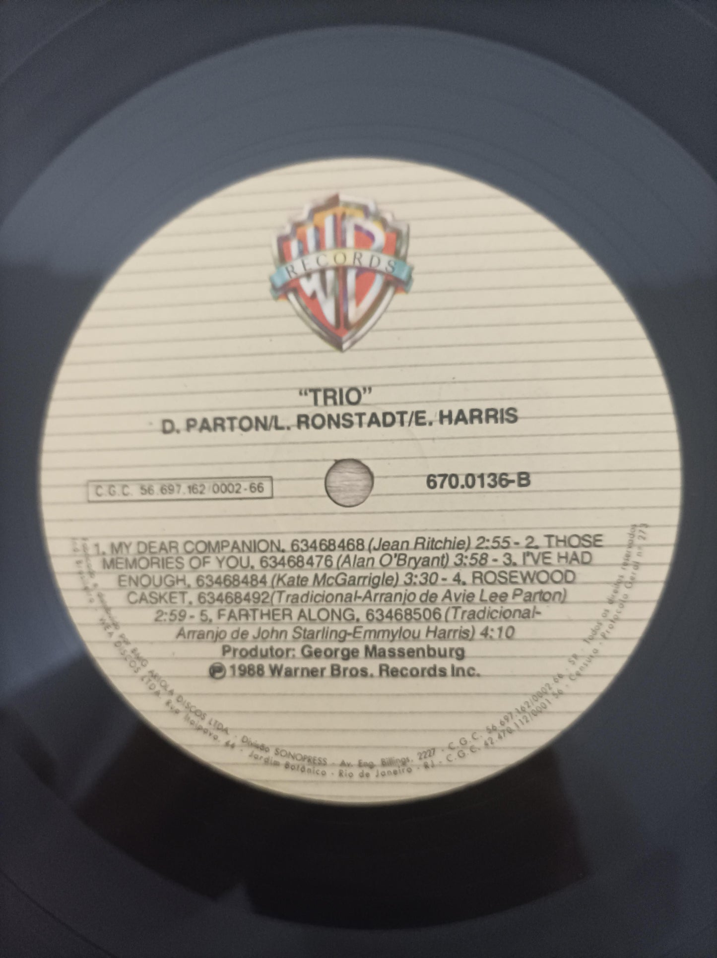 Lp Vinil Dolly Parton Trio