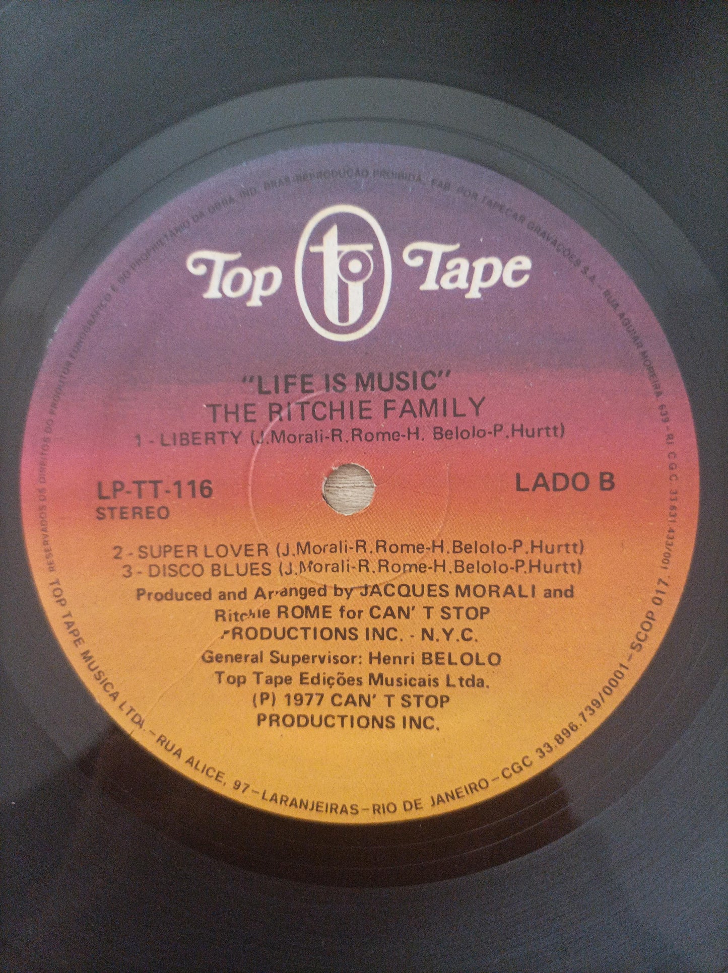 Lp Vinil The Ritchie Family Life Is Music Capa Dupla