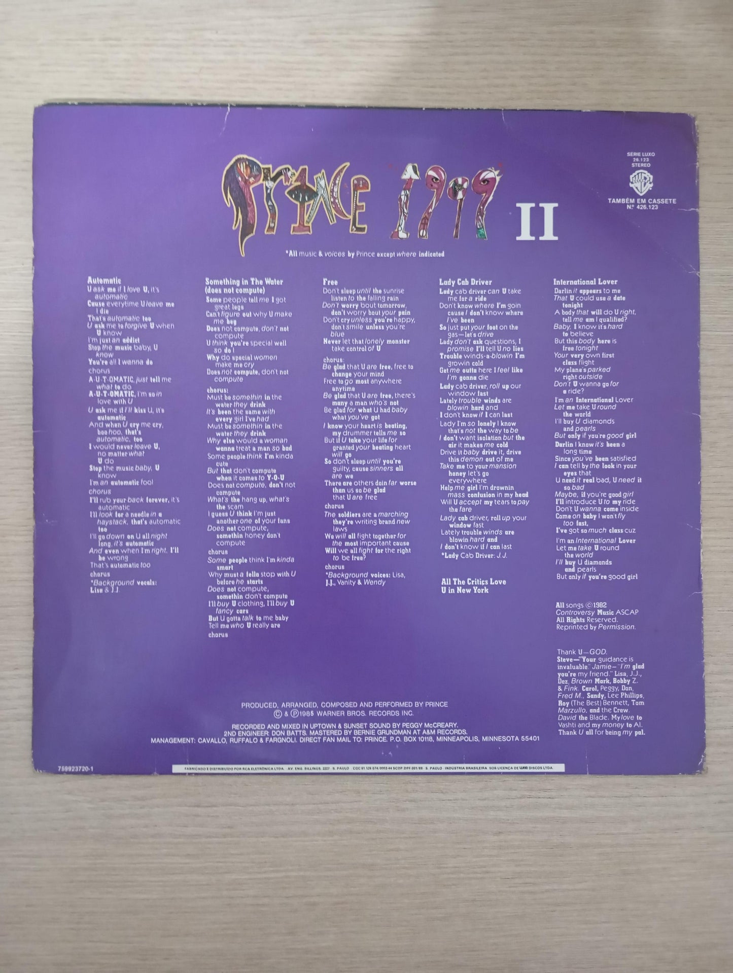 Lp Vinil Prince 1999 II