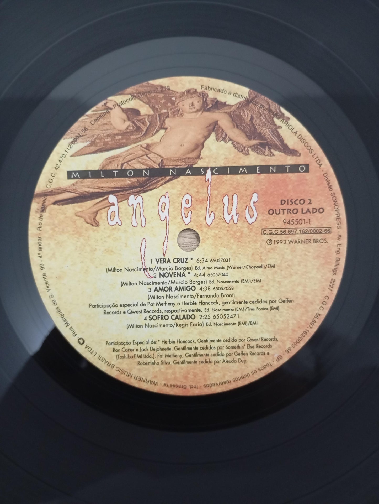 Lp Vinil Milton Nascimento Angelus Duplo Com Encartes