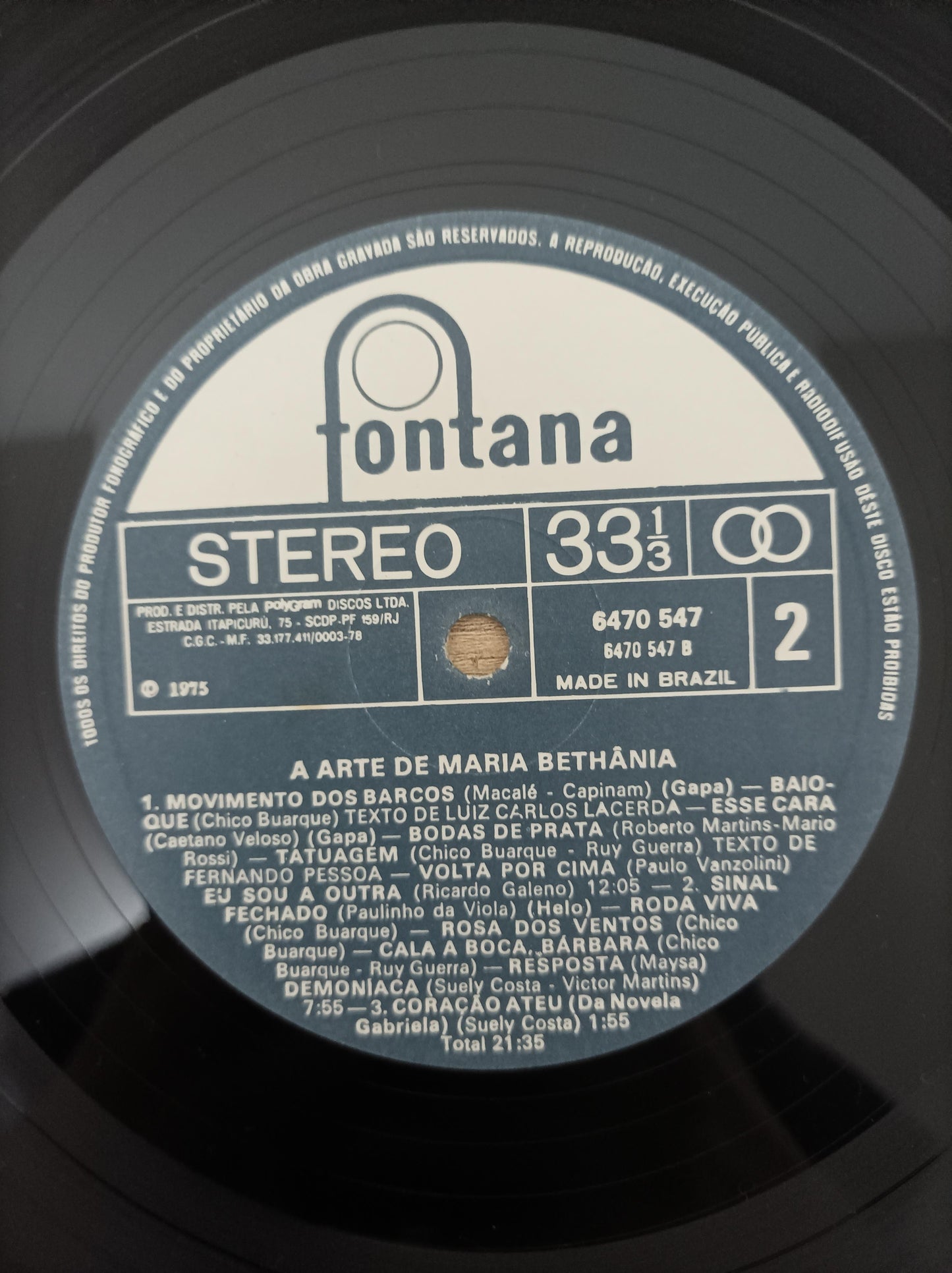 Lp Vinil Maria Bethânia A arte de Duplo