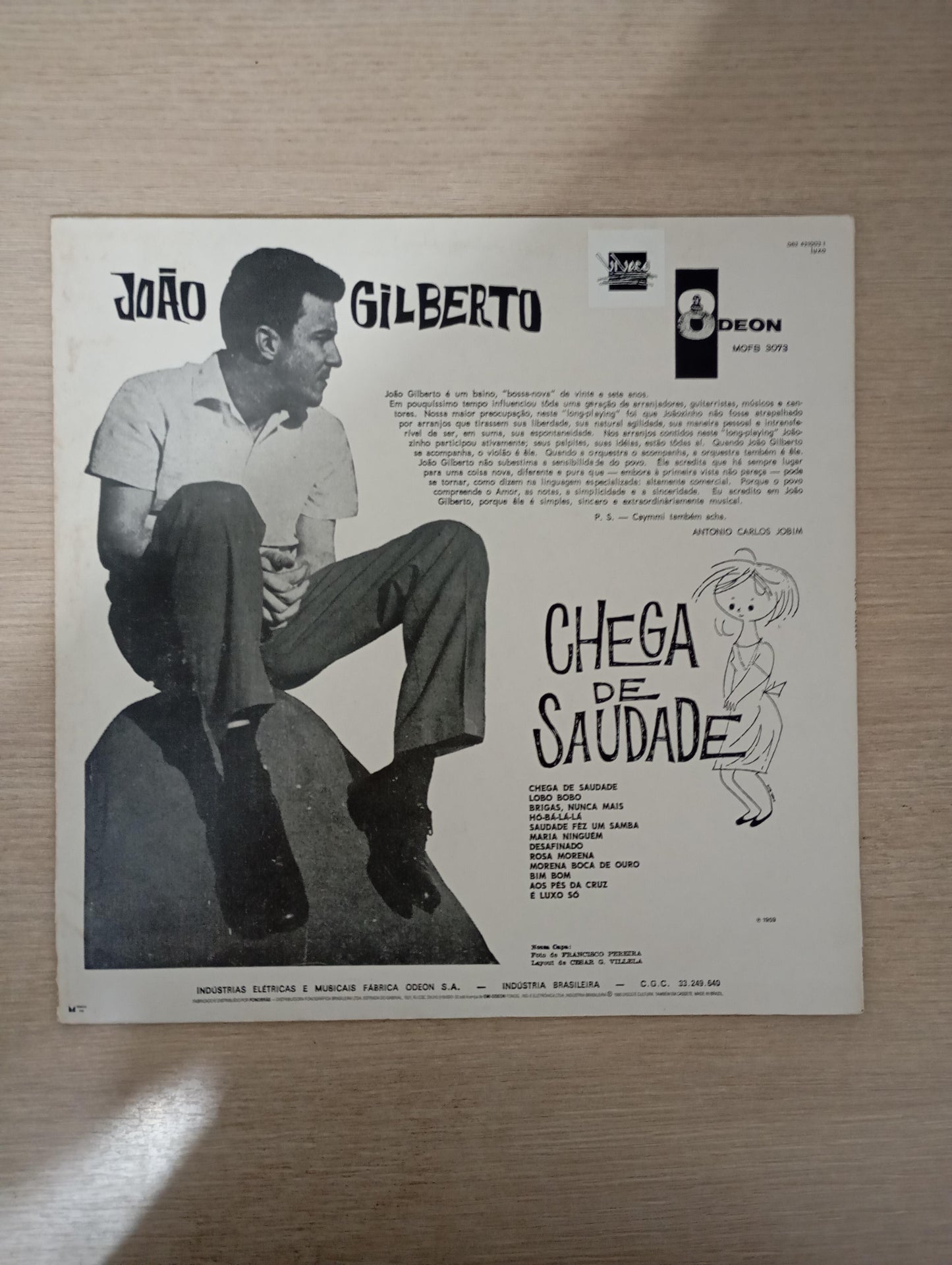 Lp Vinil João Gilberto Chega De Saudade