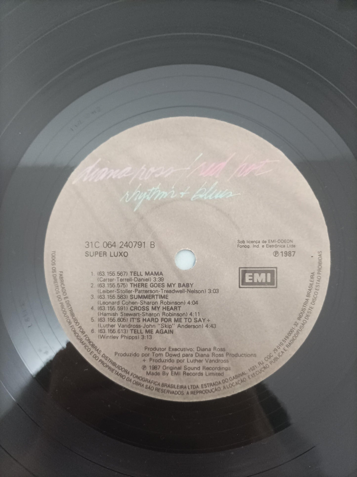 Lp Vinil Diana Ross Red Hot Rhythm + Blues Com Encarte