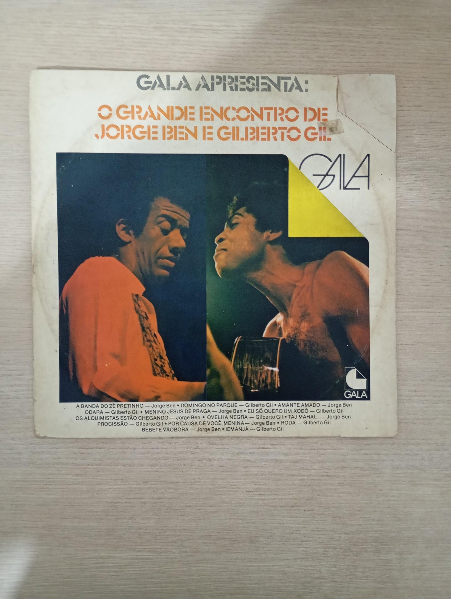 Lp Vinil Jorge Ben e Gilberto Gil Gala Apresenta O Encontro