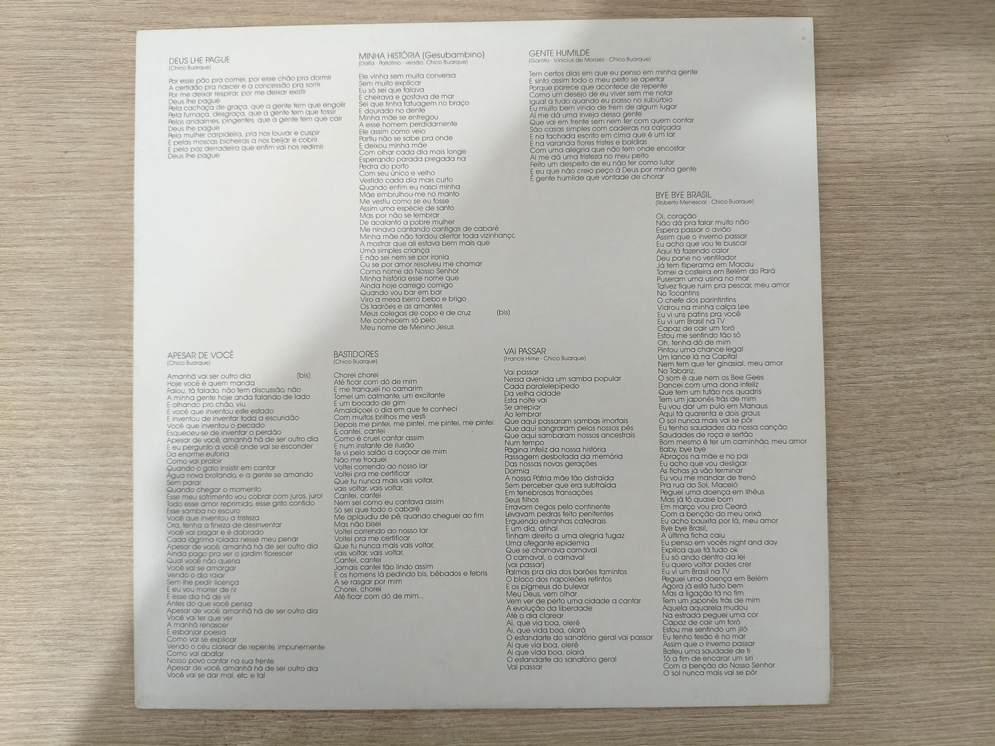 Lp Vinil Chico Buarque Personalidade Com Encarte