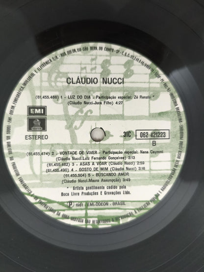 Lp Vinil Claudio Nucci 1981 Com Encarte