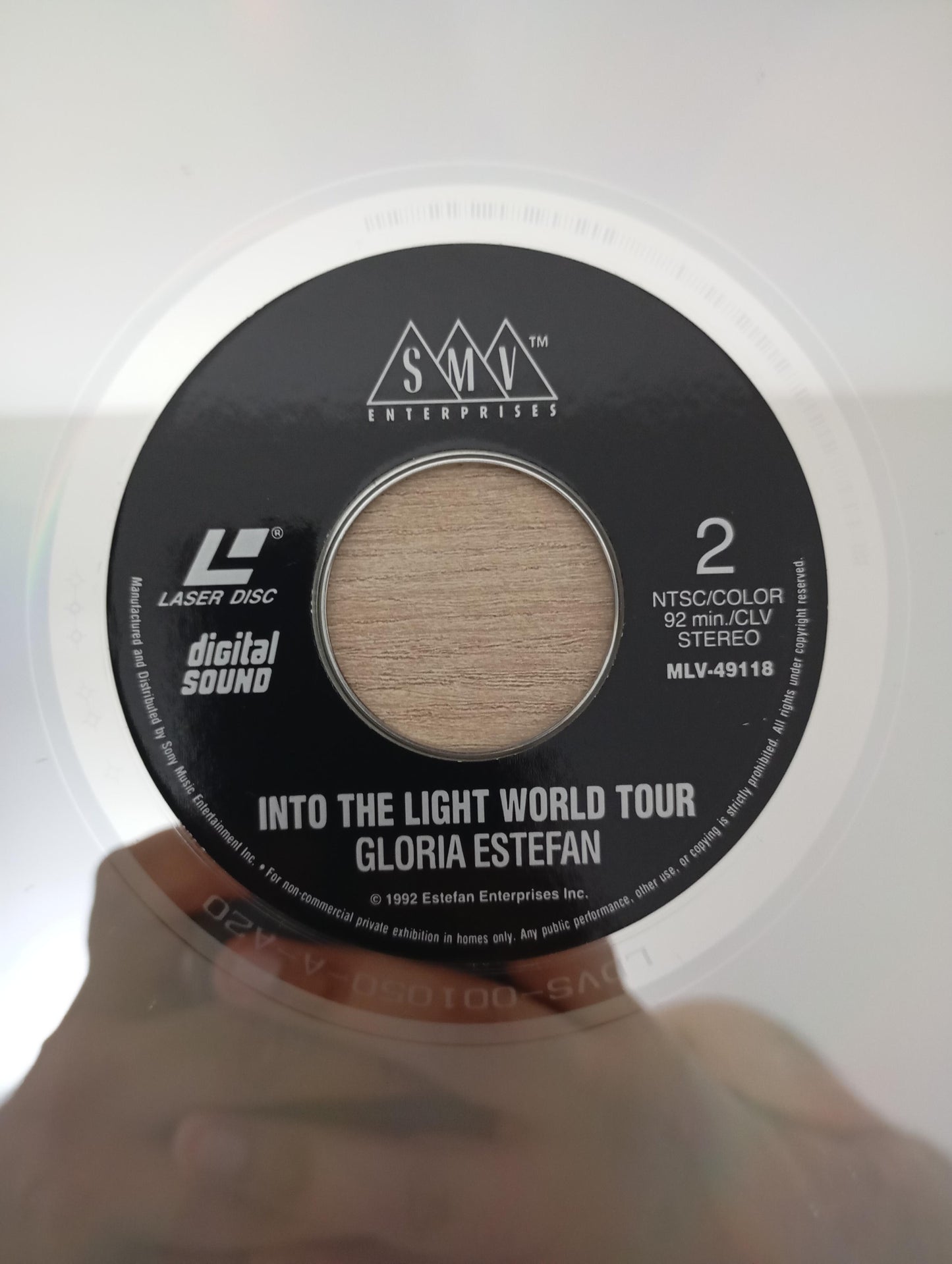 LD LaserDisc Gloria Estefan Into The Light World Import USA