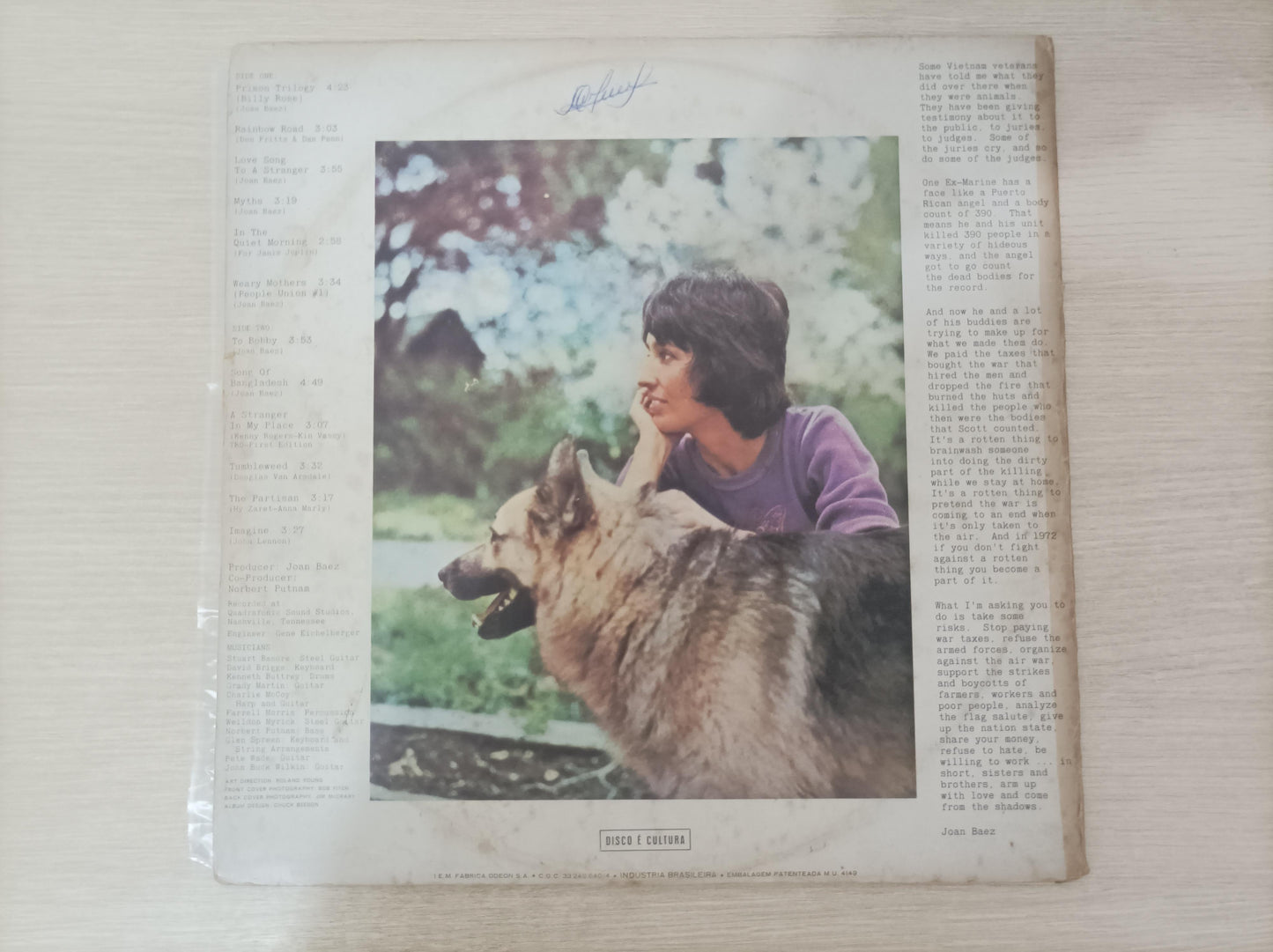 Lp Vinil Joan Baez Come From The Shadows Capa Dupla