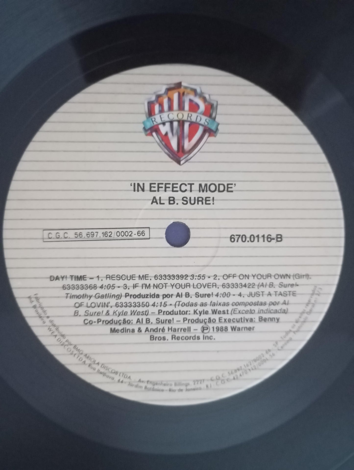 Lp Vinil Al B. Sure! In Effect Mode Com Encarte