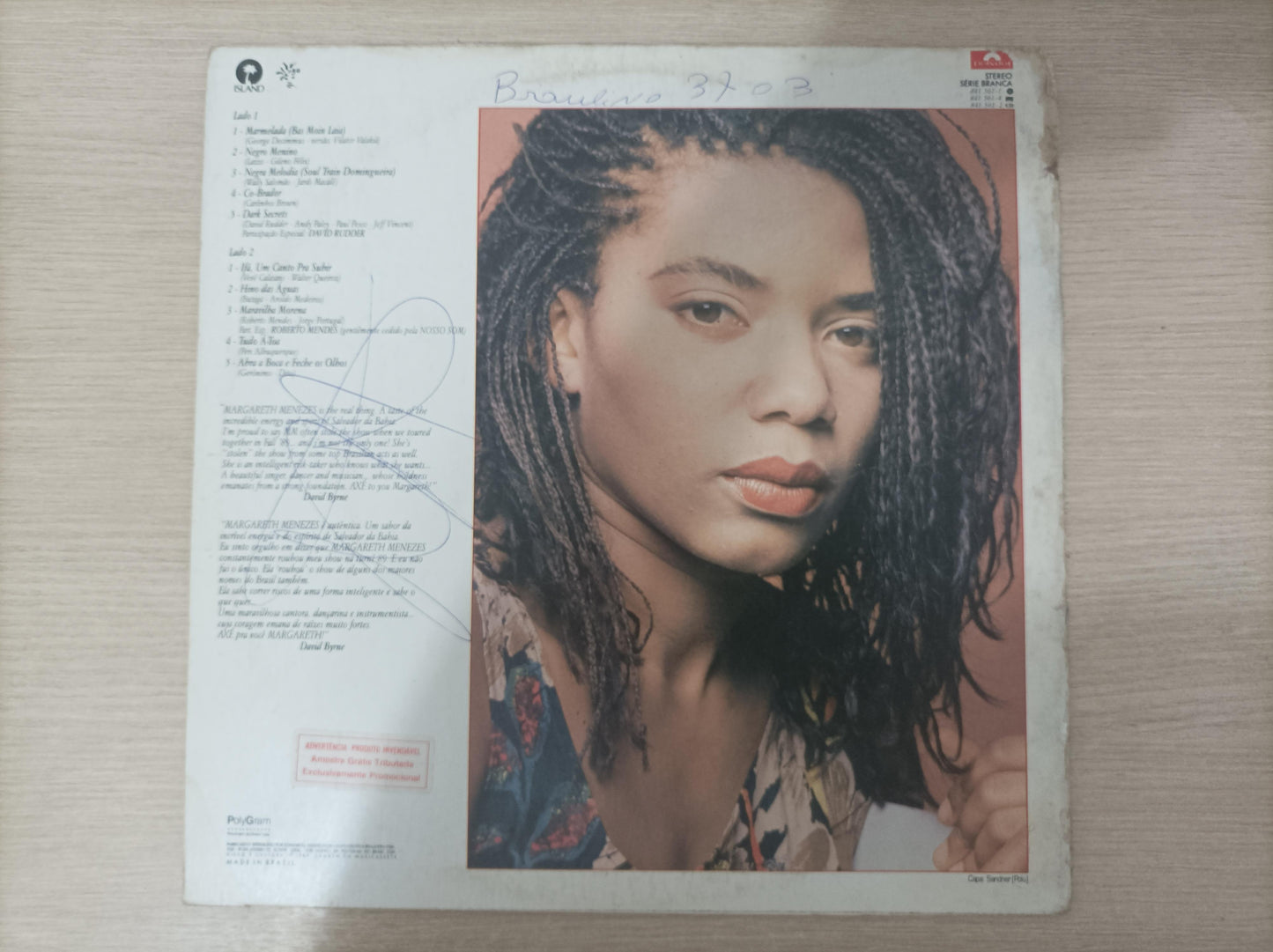 Lp Vinil Margareth Menezes Um Canto Pra Subir Com Encarte