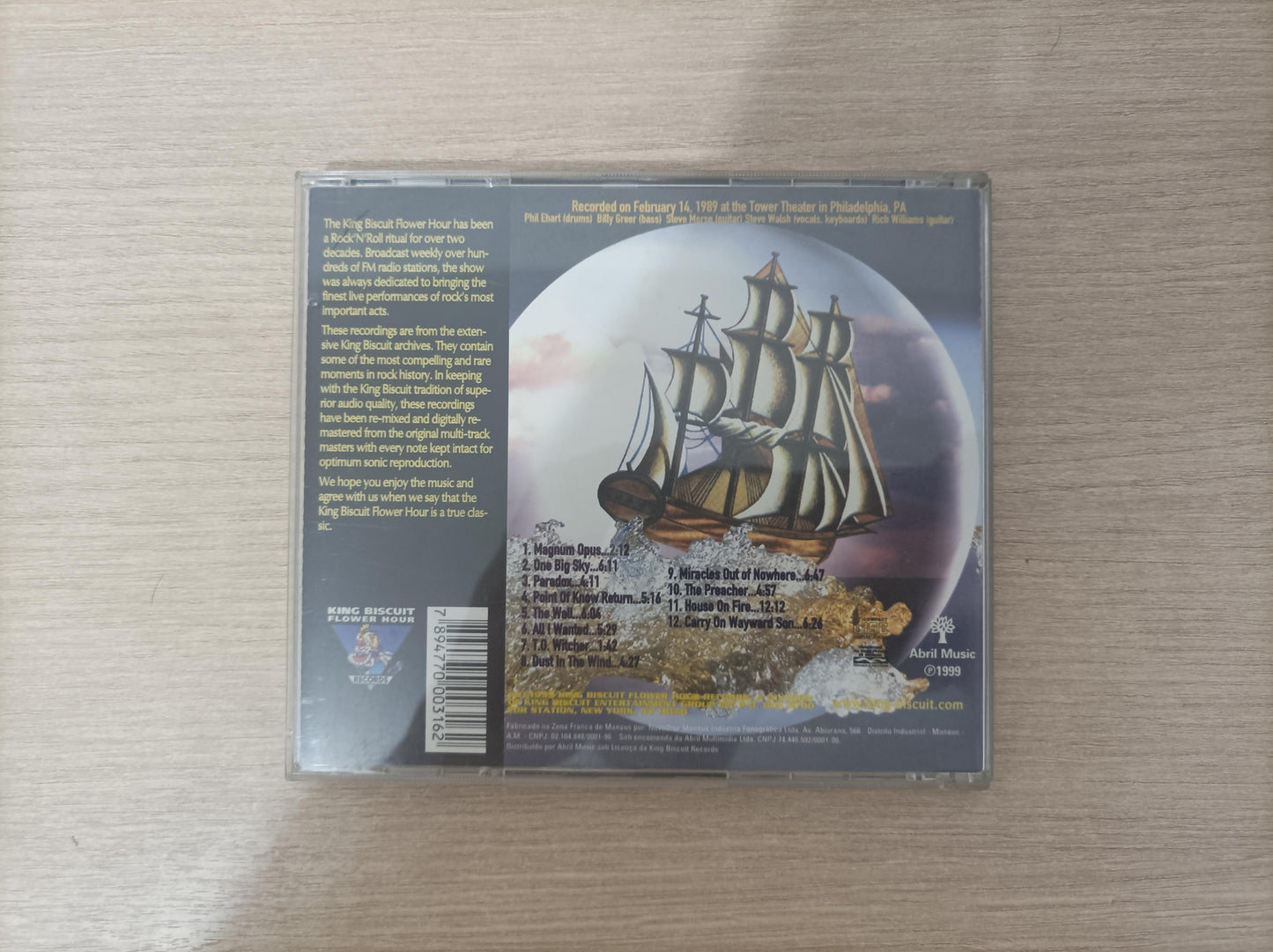 CD Kansas King Biscuit Flower Hour Presents