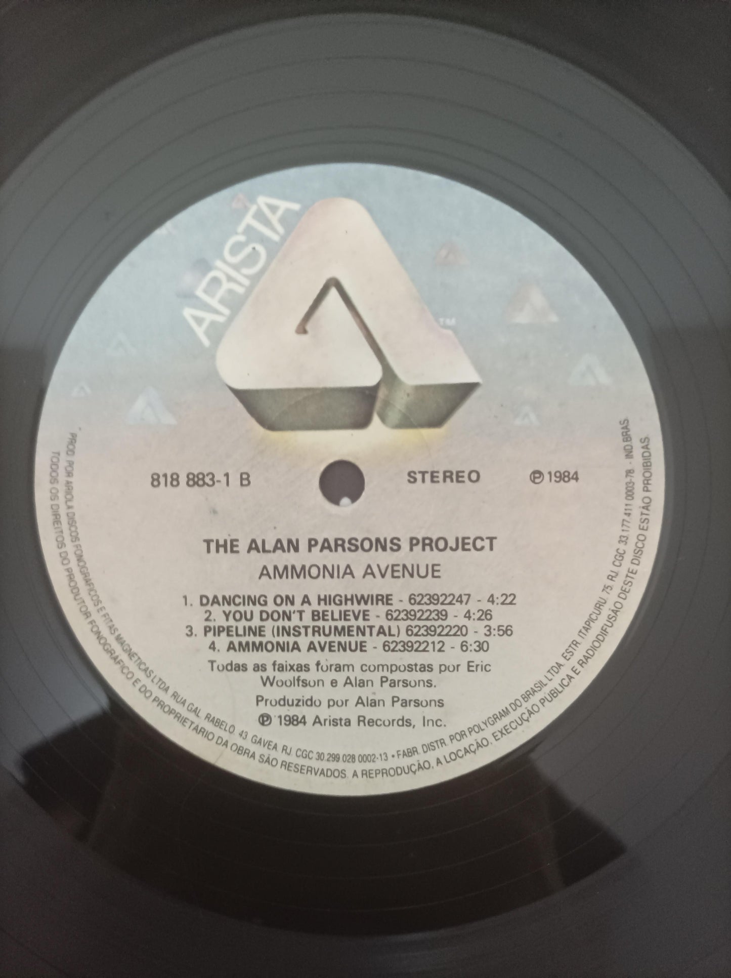 Lp Vinil The Alan Parsons Project Ammonia Avenue Com Encarte