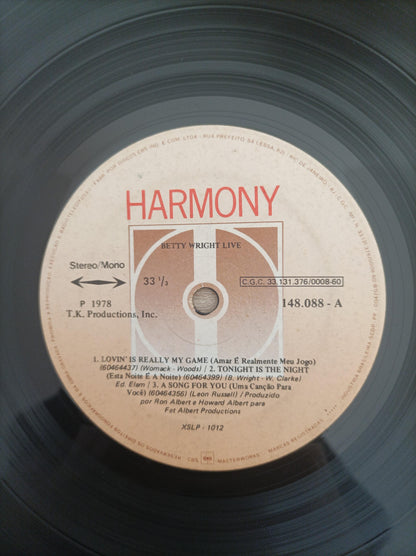 Lp Vinil Betty Wright Live