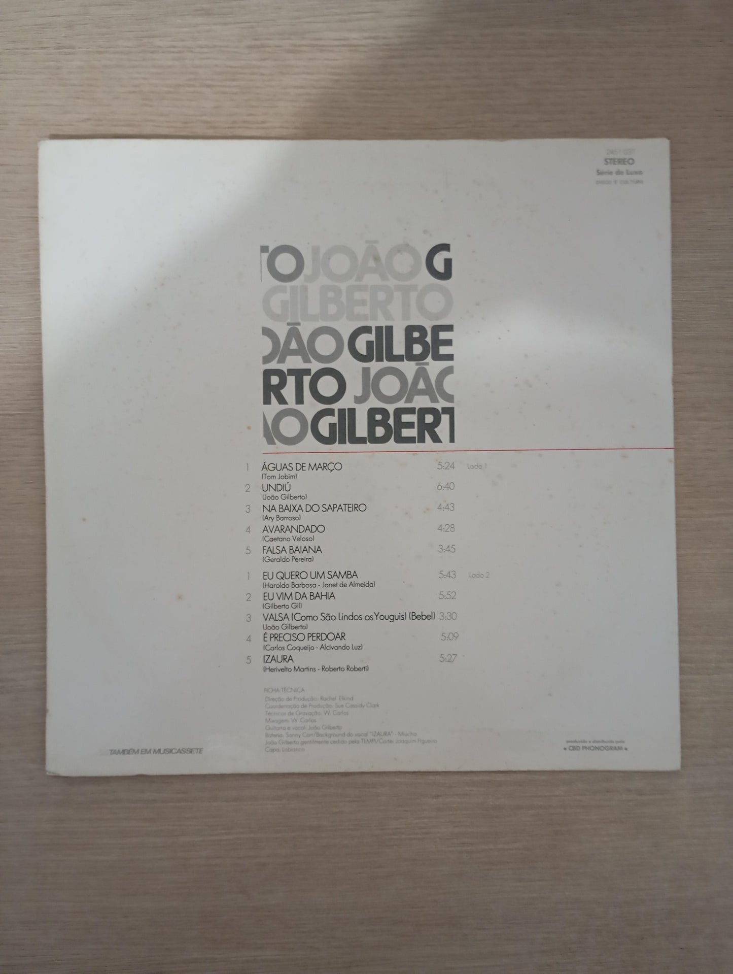Lp Vinil João Gilberto 1973