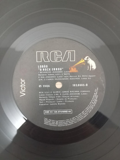 Lp Vinil Lobão O Rock Errou