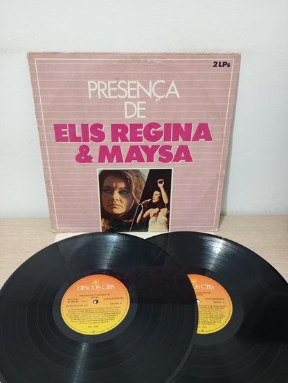 Lp Vinil Elis Regina & Maysa Presença De Duplo Com Encarte