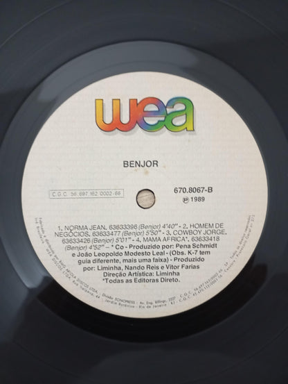 Disco Vinil Benjor 1989 Jorge Ben Com Encarte A