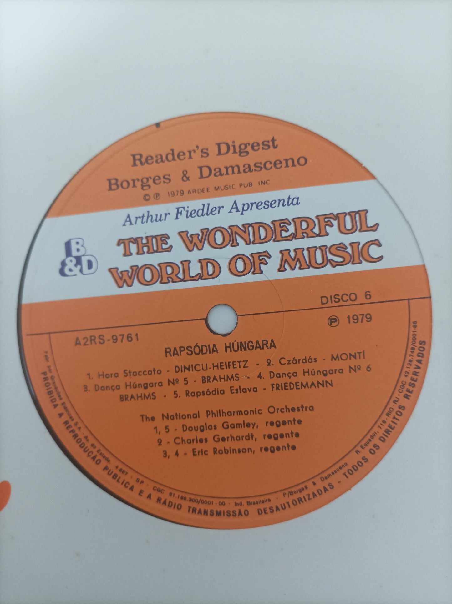 Lp Vinil Arthur Fiedler Wonderful World of Music C/ Encartes