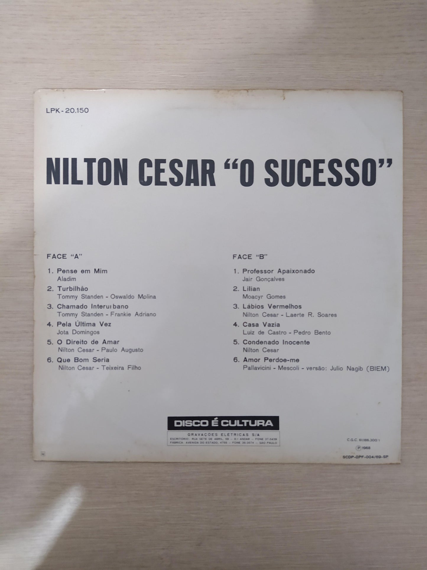 Lp Vinil Nilton Cesar O Sucesso