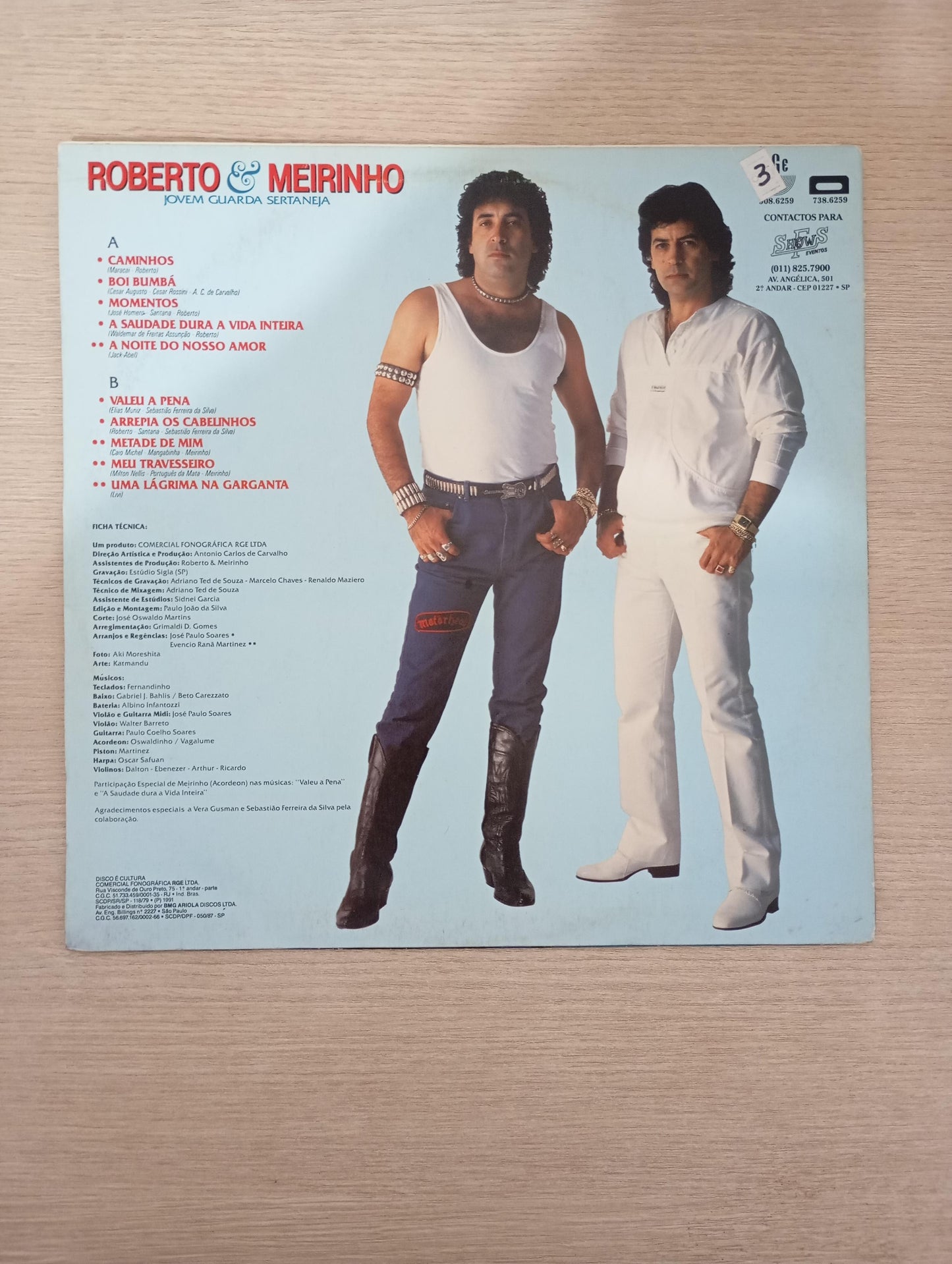 Lp Vinil Roberto & Meirinho Jovem Guarda Sertaneja