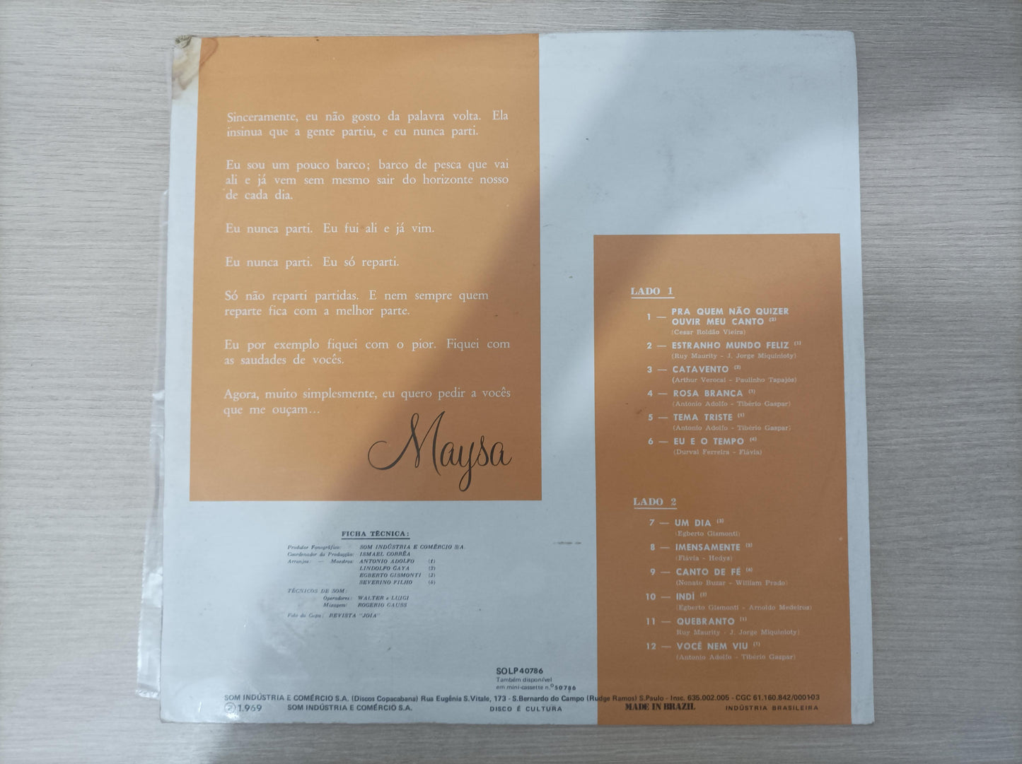 Lp Vinil Maysa Matarazzo None