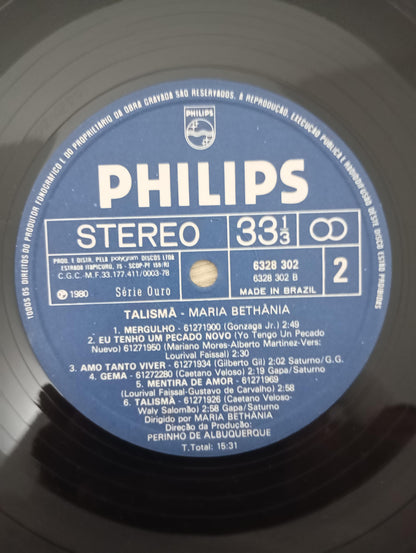 Disco Vinil Talismã Maria Bethânia Com Encarte A